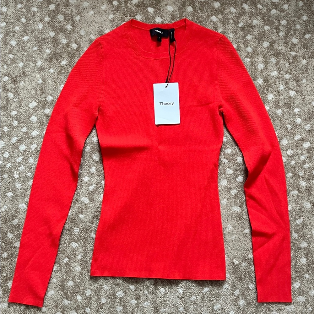 Theory Ribbed Stretch Knit Crewneck